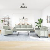  3-dijelni set sofa s jastucima svjetlosivi baršunasti | shoptok.hr