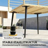  Vrtna fotelja s podnožjem pletena fotelja od PE ratana u obliku jajeta s dugim i debelim jastucima metalni okvir bež | shoptok.hr