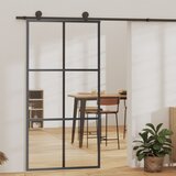 Klizna vrata s priborom ESG staklo i aluminij 102 x 205 cm | shoptok.hr