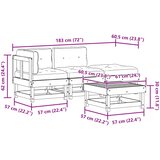  Set lounge namještaja za vrt 4 pcs Voštanosmeđa | shoptok.hr