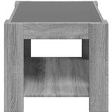 vidaXL Klubska mizica LED siva sonoma 73x53x45 cm inženirski les | Shoptok.si
