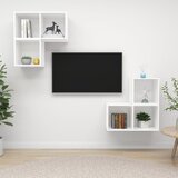 vidaXL 4-dijelni set TV ormarića bijeli od iverice Cijene