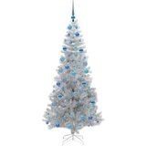 vidaXL Božično drevo med 300 LED z stojalom srebrna 180 cm PET | Shoptok.si