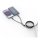 Swissten kabel 2u1 USB-C/2x USB-C, 100W, 50w+50w, 1,5m tekstilni crni | shoptok.hr