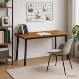  Stol za blagovanje s prirodnim rubom 160 x 70 x 75 cm Prirodna - Prirodna i crna 160 x 70 x 75 cm Živi rub | shoptok.hr