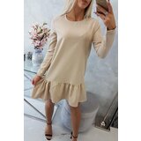 Kesi Dress with a flounce beige | Shoptok.si