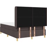  Postelja s vzmetnico Temno rjava 140x190 cm Tkanina, (22050703) | Shoptok.si