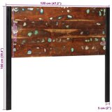 vidaXL Uzglavlje kreveta 120 cm Puno obrađeno drvo i željezo | shoptok.hr