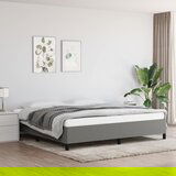 Maison Chic Posteljni okvir - Dvoposteljna postelja - Zakonska postelja brez vzmetnice temno siv 200x200 cm blago-J4455, (21764246) | Shoptok.si