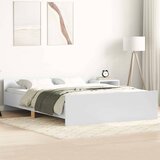  Okvir kreveta s uzglavljem i podnožjem bijeli 135 x 190 cm | shoptok.hr