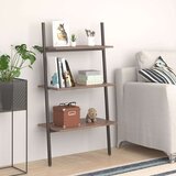 Naslanjajuća polica s 3 razine tamnosmeđa-crna 64x34x116 cm | shoptok.hr