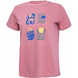  ženska majica art flowers t-shirt - roze Cene