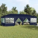 šator s 12 plavih zidova 8x4 m PE