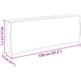  Jastuk Sivo-smeđa 120 x 40 x 12 cm Oxford tkanina | shoptok.hr