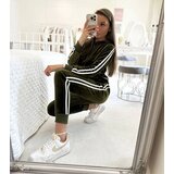 Gemre Green velour set with stripes Orion | Shoptok.si