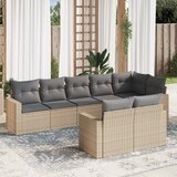 Maison Chic Seti vrtnega pohištva - Vrtna garnitura - Vrtni pohištvo set 8-delna z blazinami bež poli ratan, (21800244) | Shoptok.si