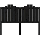  Uzglavlje za krevet crno 146 x 4 x 110 cm od masivne borovine | shoptok.hr