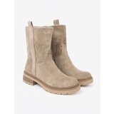 Shelvt Beige boots on a thick sole with an ankle upper | Shoptok.si