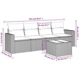 vidaXL 5-dijelni set vrtnih sofa s jastucima poliratan smeđi | shoptok.hr