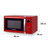 Klarstein fine dinesty 2 v 1 mikrovalna pečnica, crvena | shoptok.hr