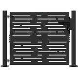 Vrtna vrata Crna 110 x 105 cm Čelik s prahom premazan | shoptok.hr