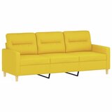  3-dijelni set sofa s jastucima svjetložuti od tkanine | shoptok.hr