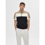 Selected Homme Majica 'MATTIS' mornarska / brokat / bela | Shoptok.si