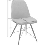 CARRYHOME stol, kovina, tekstil rjava, črna | Shoptok.si