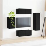  Komplet TV omaric 3 pcs Črna Konstruiran les - - črna - 50.89 - 30 x 31 x 100 cm - 2025-vidaXL-Uvoz_2 | Shoptok.si