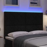  LED glava kreveta Crna 160 cm tkanina | shoptok.hr