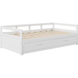 Lumor Vlečna postelja iz borovega lesa - Z predali - 90/180x200 cm - Bela, (22155895) | Shoptok.si