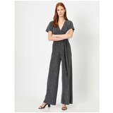 Koton Double Breasted Waist Detailed Wide Long Leg Jumpsuit | Shoptok.si