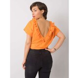 Fashion Hunters Orange blouse with a neckline on the back Cene