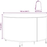 vidaXL Navlaka za vanjski namještaj 102 x 102 x 71 cm 600D tkanina | shoptok.hr