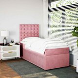 Box spring krevet s madracem ružičasti 90x200 cm baršunasti | shoptok.hr