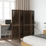  Sobna pregrada s 4 panela tamnosmeđa masivno drvo paulovnije 40 x 160 cm | Shoptok.si