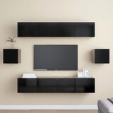 The Living Store Komplet TV omaric 6-delni črna inženirski les - Komplet TV Omaric, (21374510) Cene
