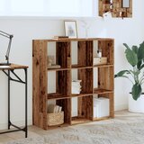  Regal za knjige boja staro drvo 102x32x102 cm konstruirano drvo | Shoptok.si