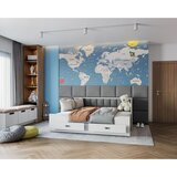 Dječji tapicirani krevet Hermes na razvlačenje - 200x80 cm sivi | shoptok.hr