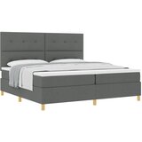 vidaXL Postelja s pomičnim dnom in vzmetnico Temno siva 200x200 cm Tkanina, (22052742) Cene