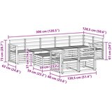  Set vanjskih sofa 9 kom. Bijela Čvrsto drvo akacije | shoptok.hr