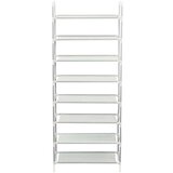 vidaXL stalak za cipele s 8 polica od metala i netkane tkanine srebrni | shoptok.hr