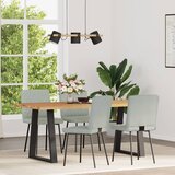 Furnova Jedilni stoli 4 kosi svetlo siv žamet, (21950500) | Shoptok.si