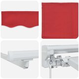  Ročno zložljivo senčilo Rdeča 3 x 2,5 m Poliester s PU premazom, (5000204903) | Shoptok.si