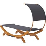 Vanjski Zunanja postelja s streho 100x200x126 cm trden les antracit, (20648563) | Shoptok.si