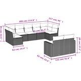  9-dijelni set vrtnih sofa s jastucima bež od poliratana 66 x 62 x 69 cm | Shoptok.si