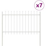  Ogradni zid s vrhom u obliku koplja - Bijela 11 9 x 0 8 m - Čelik | shoptok.hr