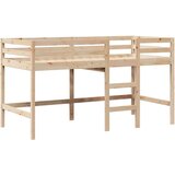  Krevet na kat s ljestvama i krovom 90x200 cm od borovine | shoptok.hr