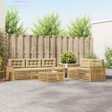  Set vanjskih sofa 6 kom. Bijela i bež | Shoptok.si