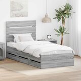  Krevetna konstrukcija Siva Sonoma 75 x 190 cm Inženjersko Drvo | shoptok.hr